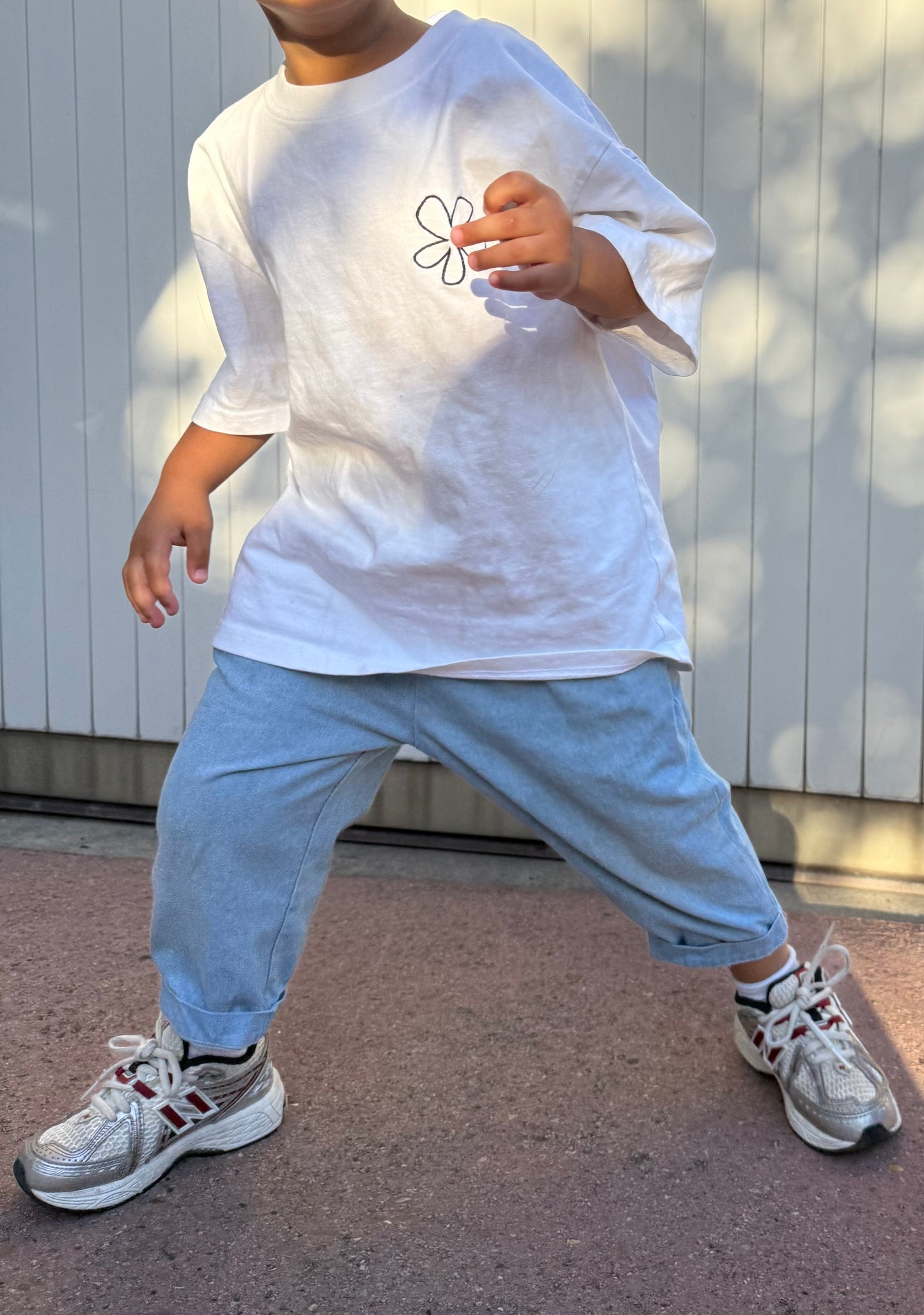Le jean oversize - bleu ciel