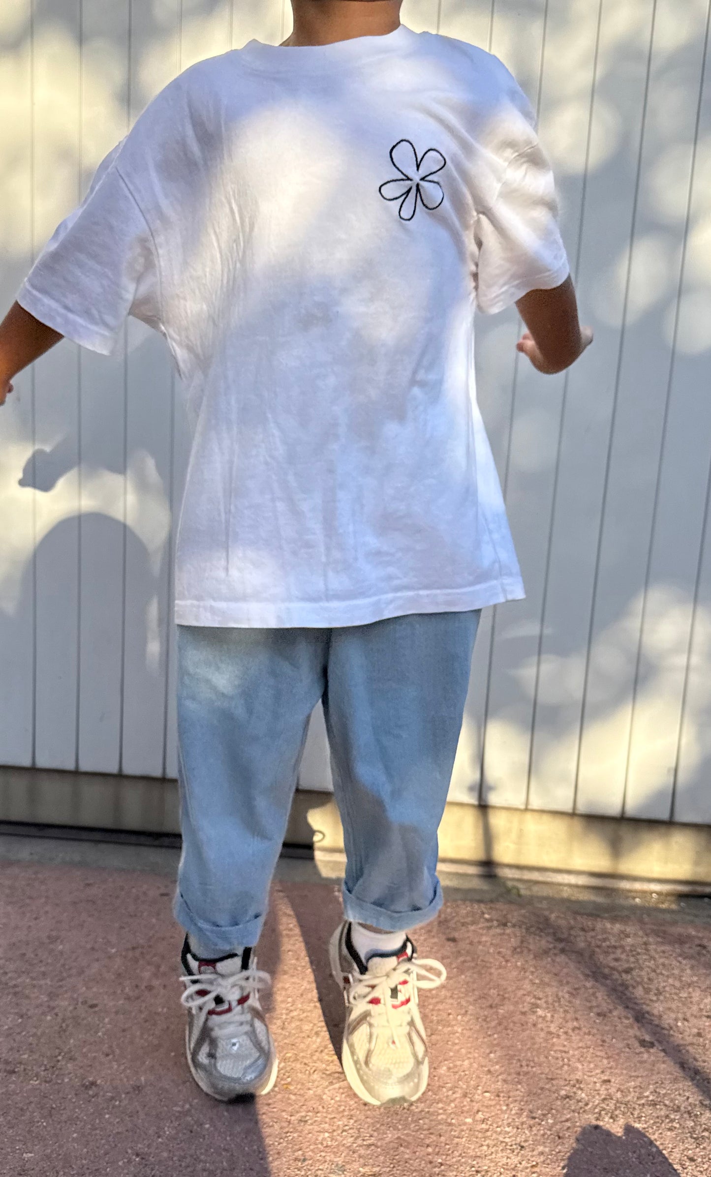 Le jean oversize - bleu ciel