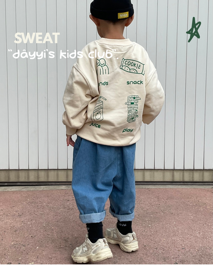 sweat-shirt « dâyyi’s kids club » - crème