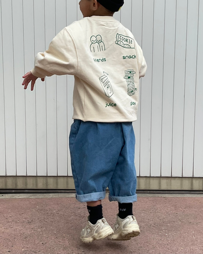 sweat-shirt « dâyyi’s kids club » - crème