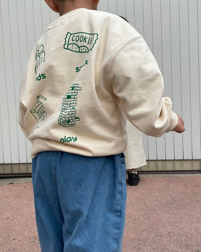 sweat-shirt « dâyyi’s kids club » - crème